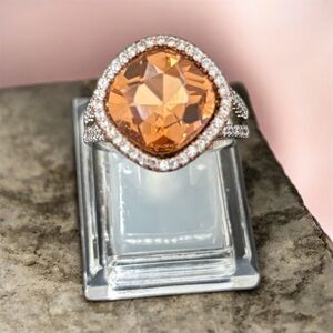 Elegant Orange Gemstone Ring